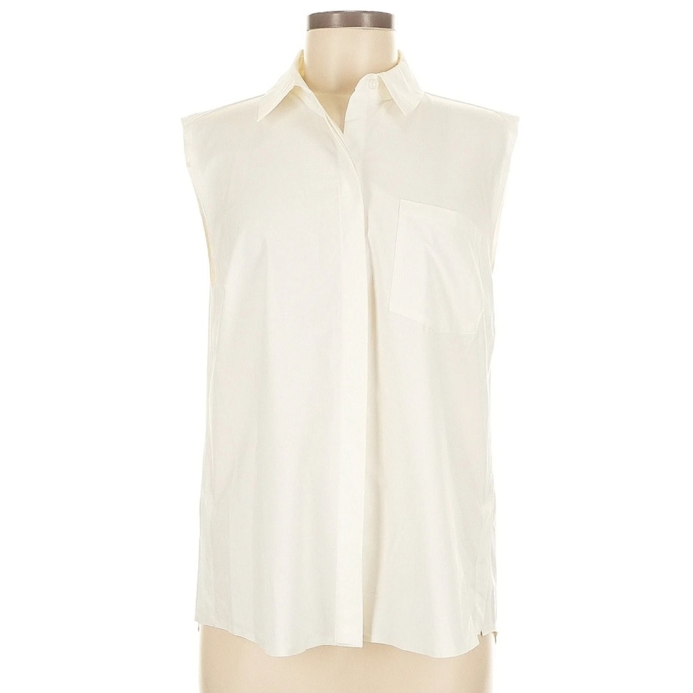 Athleta Urbanite Tank White S Sleeveless Blouse Classic Top